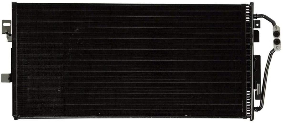 VioletLisa All Aluminum Air Condition Condenser 1 Row Compatible with 2000-2005 LeSabre 3.8L 2000-2005 Bonneville 3.8L V6 Without Oil Cooler