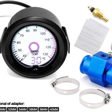 XinQuan Wang 52mm LCD Liquid Crystal 7 Color Virtual Pointer Display Water Temperature Meter Celsius Auto Gauge (Color : with 30mm, Size : Free)