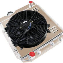CoolingSky 3 Row Aluminum Radiator +14" Fan w/Shroud for 1960-1966 Ford Mecury Models, Falcon/Ranchero/Mustang/Comet V8 SWAP