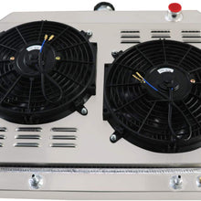 ALLOYWORKS 3 Row All Aluminum Radiator+Shroud Fan+Relay For 1968-1974 Dodge Coronet/Charger/Challenger, Plymouth Satellite/Belvedere/GTX AT/MT