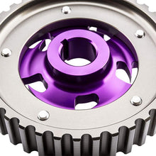 VMS RACING Adjustable Fang CAM GEAR in PURPLE Anodized Machined CNC Billet Aluminum Compatible with Honda Civic D15 D16 1.5L 1.6L SOHC 96-00 1996-2003
