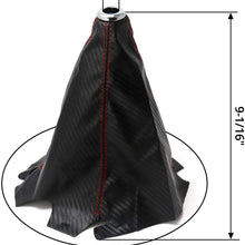 QWORK Shift Knob Shifter Boot Cover, Auto/Manual Gear Shift Knob Cover, Universal Type, Black (Carbon)