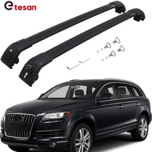 2 Pieces Cross Bars Fit for Audi Q7 2009 2010 2011 2012 2013 2014 2015 Black Cargo Baggage Luggage Roof Rack Crossbars