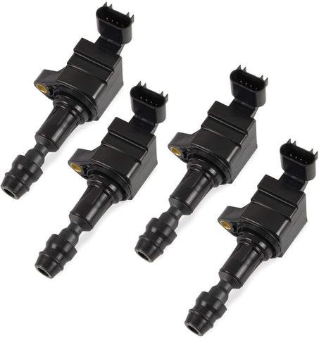 4Pcs Ignition Coil Pack Compatible with 2006-2017 Chevy Malibu HHR Cobalt Equinox GMC Terrain Pontiac G6 Buick Regal Lacrosse Verano Saturn 2.4L, 2.2L, 2.0L