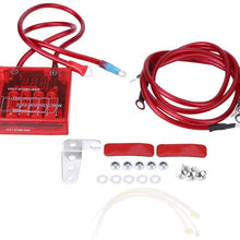Universal 12V Digital Electric Voltage Stabilizer Kit, Fuel Saver Car Vehicle Voltage Regulator Rectifier with Earth Ground Cables and Mounting Hardware Kit for Car Truck(Black)