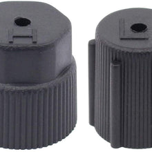 ApplianPar AC R134a Valve Cap Air Conditioning Service System Charging Port Cover Leakproof Hat A/C 13mm Low and 16mm High Pressure Side Pack of 10