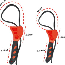Straps Wrench Filter Tool Set Adjustable Rubber Oil Water Straps Wrench Plumbing Shower Head Craftsman Wrench Heavy Duty Multifunctional Wrench Tools 2PACK