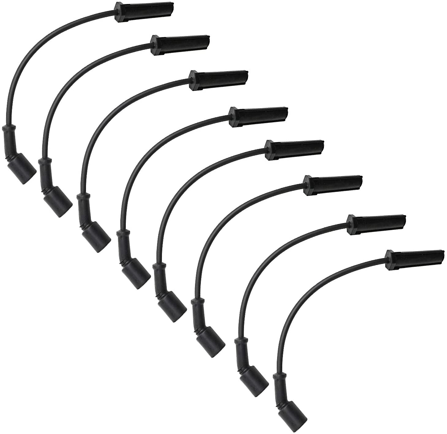 Dewinston 9748HH 88862385 Professional Spark Plug Wire Set - 8 PCS, Fit for Escalade Avalanche Silverado Tahoe Suburban Yukon XL H2 Savana LS2 LS3 LS4 LS7 Engines