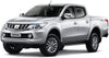 Powerwarauto Set Side Body Cladding Trim Guards for Mitsubishi L200 Triton Plus 4Dr 4X4 Medium White