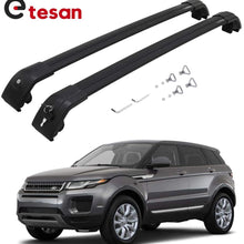 2 Pieces Cross Bars Fit for Land Rover Range Rover Evoque 2011-2018 Black Cargo Baggage Luggage Roof Rack Crossbars