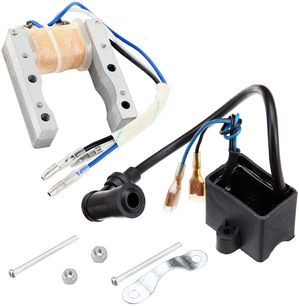 Yingshop CDI Ignition Coil Magneto Stator Coil Kit Fit For 49cc 50cc 60cc 66cc 80cc 2-Stroke Engine Motor Motorized Bicycle Bike