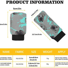 CSHENG Automobile Car Shift Knob Cover and Handbrake Gear Shift Cover-2pcs/set Universal Fit for Women Men, Decorative Dog Gray Shar Pei Muzzles for SUV Sedans Trucks Vans