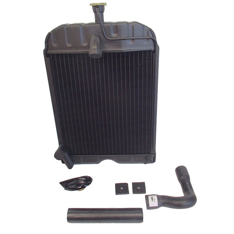 8N8005 One New Radiator, Original Style Cap, Two Mounting Pads, Upper & Lower Hoses Fits Ford Tractors 2N 8N & 9N