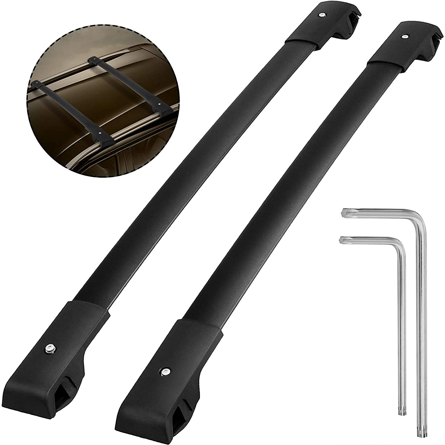 Bestauto Aluminum Cross Bars Roof Racks For 2014-2019 Subaru Forester Crosstrek Impreza