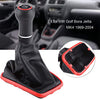 Qiilu 5 Speed Car Gear Shift Knob Gearstick Gaiter Boot Kit Fit for J-etta Bora G-olf MK4 1999 2000 2001 2002 2003 2004 Manual/Auto Gear Shifter Boot Cover Replacement