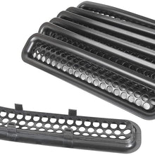 u-Box 7pcs TJ Grille Insert Clip-in Honeycomb Front Mesh Guard for 1997 1998 1999 2000 2001 2002 2003 2004 2005 2006 Jeep TJ Wrangler Sport, Rubicon, X, TJ Rubicon Unlimited and TJ Wrangler Unlimited