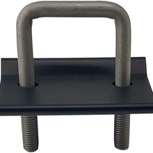 TOPTOW 64707 Trailer Hitch Tightener Anti Rattle Clamp for 1.25 Inch and 2 Inch Receiver Hitches, Black Aluminum Stabilizer Plate, 2 Packs