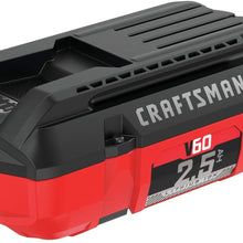 CRAFTSMAN V60 Battery, 2.5 Ah Lithium Ion (CMCB6025)
