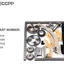 ECCPP 94201S Timing Chain Kit Tensioner Guide Rail Crank Sprocket Shaft Sprocket Replacement for Chevrolet Malibu 8-13 for Equinox 10-15 for Buick L4 2.0L 2.2L 2.4L