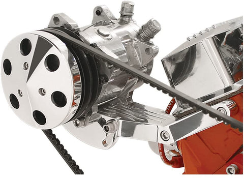 Billet Specialties 10421 Independent Passenger Side Wide Mount Compressor for Small Block Chevy