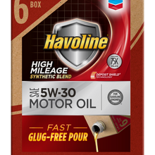Havoline SMART CHANGE® High Mileage SB Motor Oil 5W-30, 6qt