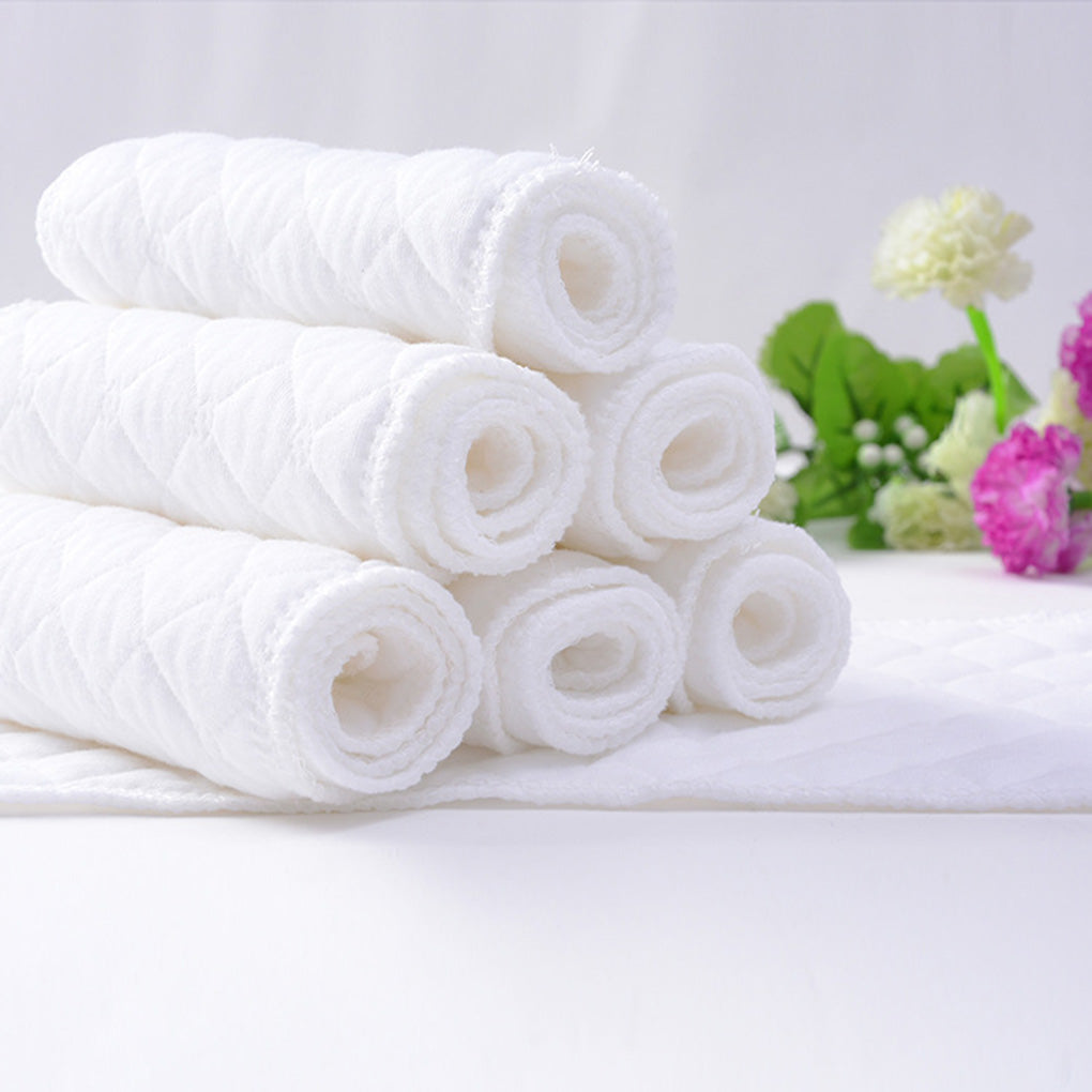 10PCS Reusable baby Diapers Cloth Diaper Inserts 1 piece 3 Layer Insert 100% Cotton Washable Baby Care Products