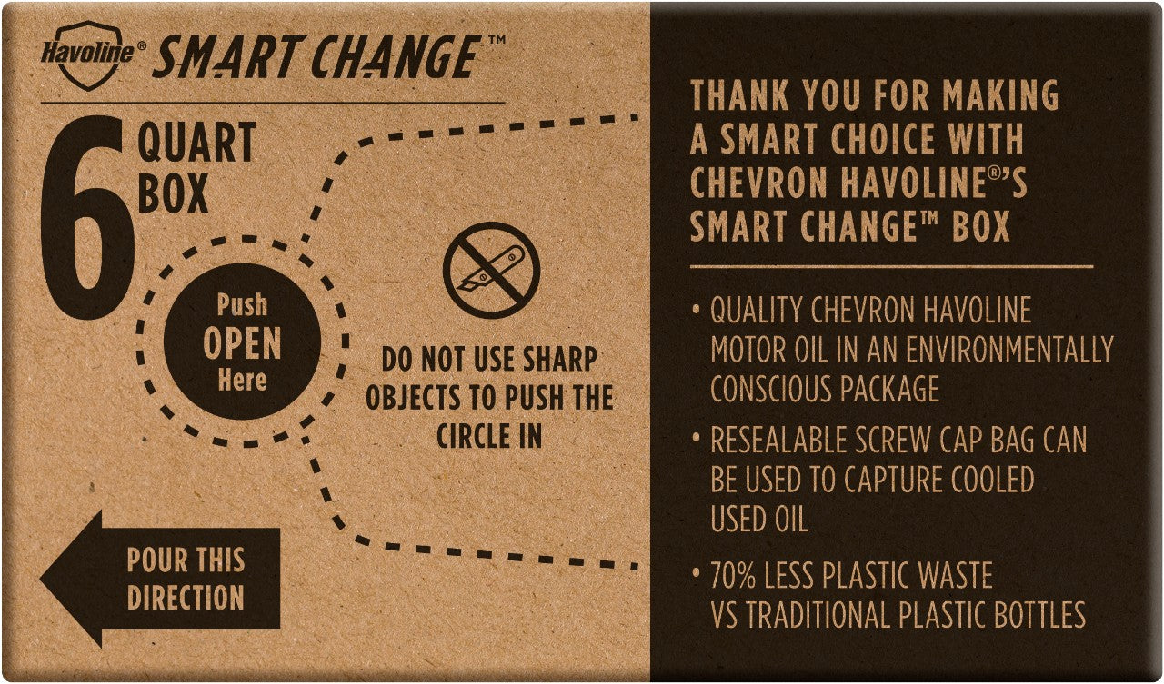 Havoline SMART CHANGE® Motor Oil 10W-30, 6qt