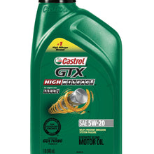 (3 Pack) Castrol GTX High Mileage 5W-20 Synthetic Blend Motor Oil, 1 QT