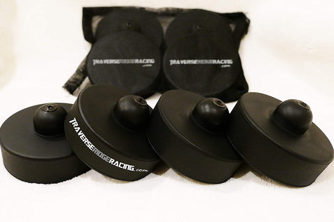 Traverse Ridge Racing The Original Tesla Jack Pad | Lift Point Adapter for Model S 3 X Y | 4-Pack with Bag | Fast Priority Mail Shipping | 1-Piece Design - Metal Reinforced Upper, Low Profile