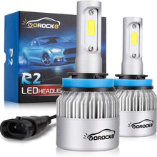 VoRock8 R2 COB H11 H8 H9 H16 8000 Lumens Led Headlight Conversion Kit, Low Beam Headlamp, Fog Driving Light, Halogen Head Light Replacement, 6500K Xenon White, 1 Pair