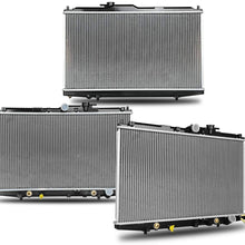 Maxiii Aluminum Radiator Compatible with Honda Accord DX, EX, EX-R 1998-2002, LX/Honda Accord SE 2000-2002, Value Package (Except 2000 Honda Accord Value Package) L4 2.3L with Oil Cooler