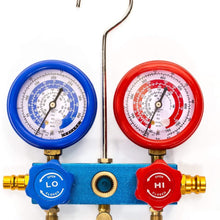 XtremepowerUS 3CFM 1/4HP Air Vacuum Pump HVAC R134a R12 R22 R410a A/C Refrigeration Kit AC Manifold Gauge R134 Can Tap Included Carrying Tote