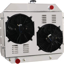 ALLOYWORKS 3 Row All Aluminum Radiator+2 x 12"Fan Shroud Kit For Ford F100 F150 F250 F350 Series Bronco Truck 1966-1979