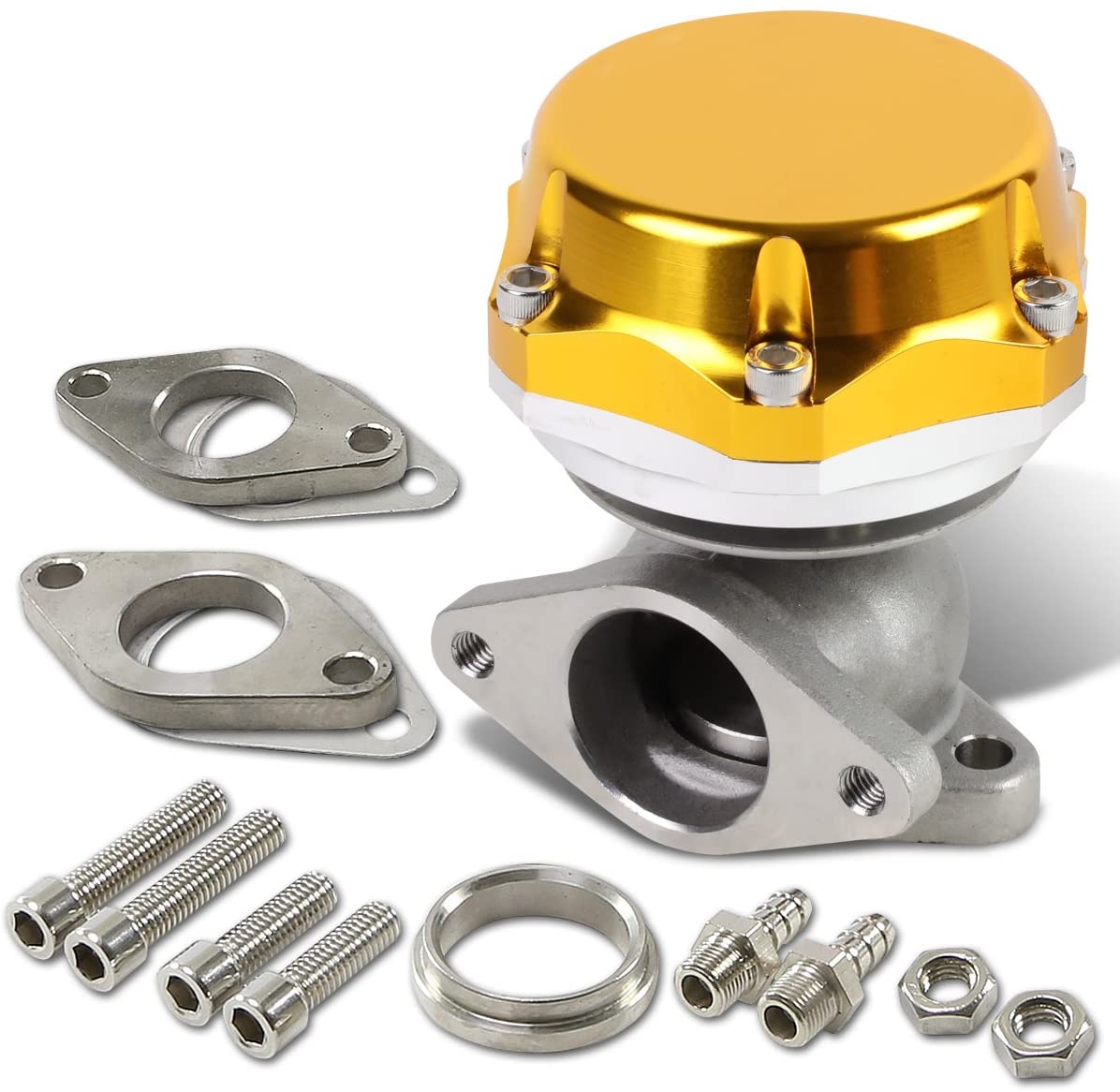 38mm Bolt-on 7/13/20 PSI External Turbo Exhaust Manifold Wastegate (Silver)