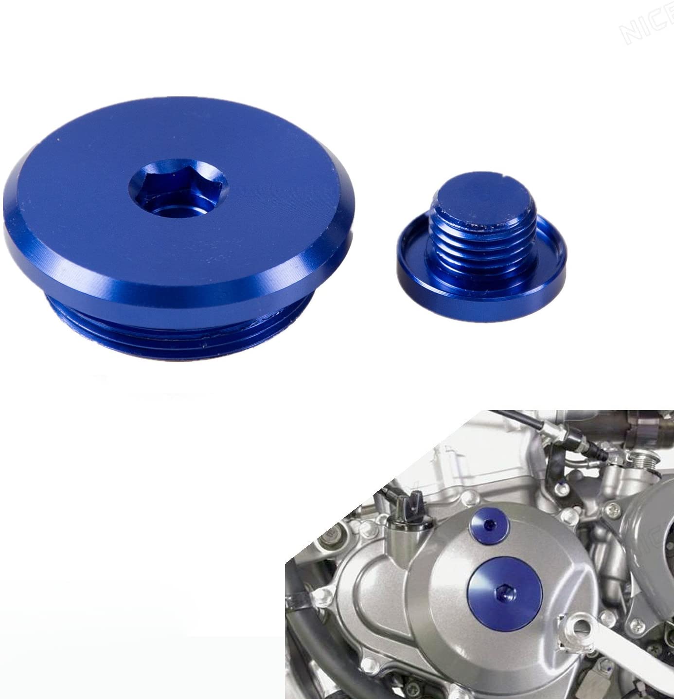 NICECNC Engine Plug Crankcase Cover Plug for Yamaha GRIZZLY 700/550 2007-2011/2009 2010 2011,RAPTOR 700R 11-12,RHINO 700 08-11,YZ450F/FX,250F/FX,YFZ450X/450R 2010-2016,WR450F/250F