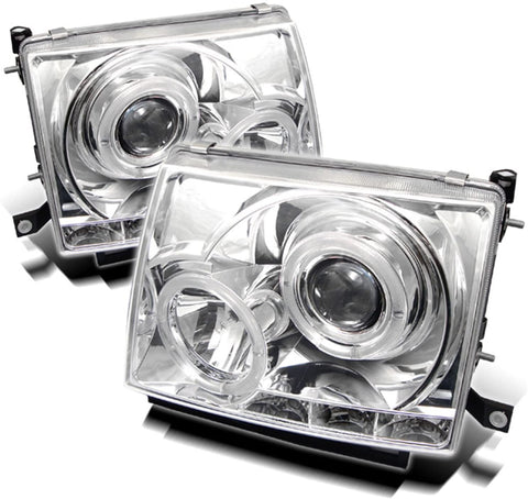 Spyder Auto PRO-YD-TT97-HL-C Toyota Tacoma Chrome Halogen LED Projector Headlight