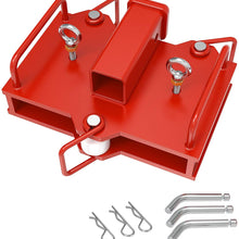 Maxiii Clamp On Forklift Hitch Receiver Dual Pallet Forks Trailer Towing Adapter 2" Insert Capacity 6500lbs Attachments