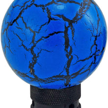 Thruifo Gear Shifter Head, Thunder Pattern Ball Shape MT Car Stick Shift Knob Fit Most Automatic Manual Vehicles, Blue