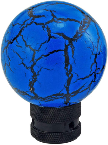 Thruifo Gear Shifter Head, Thunder Pattern Ball Shape MT Car Stick Shift Knob Fit Most Automatic Manual Vehicles, Blue