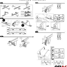 Roof Rack Cross Bars Lockable Luggage Carrier Smooth Roof Cars | Fits Lancia Lybra Sedan 1999-2005 Black Aluminum Cargo Carrier Rooftop Bars | Automotive Exterior Accessories