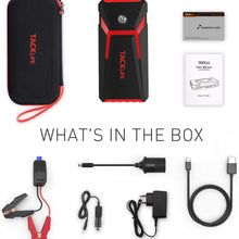 TACKLIFE T8 800A Peak 18000mAh Car Jump Starter with LCD Display (up to 7.0L Gas, 5.5L Diesel Engine), 12V Auto Battery Booster with Smart Jumper Cable, Quick Charging