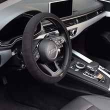 KAFEEK Steering Wheel Cover, Universal 15 inch, Microfiber Breathable Ice Silk, Anti-Slip, Odorless, Easy Carry, Black