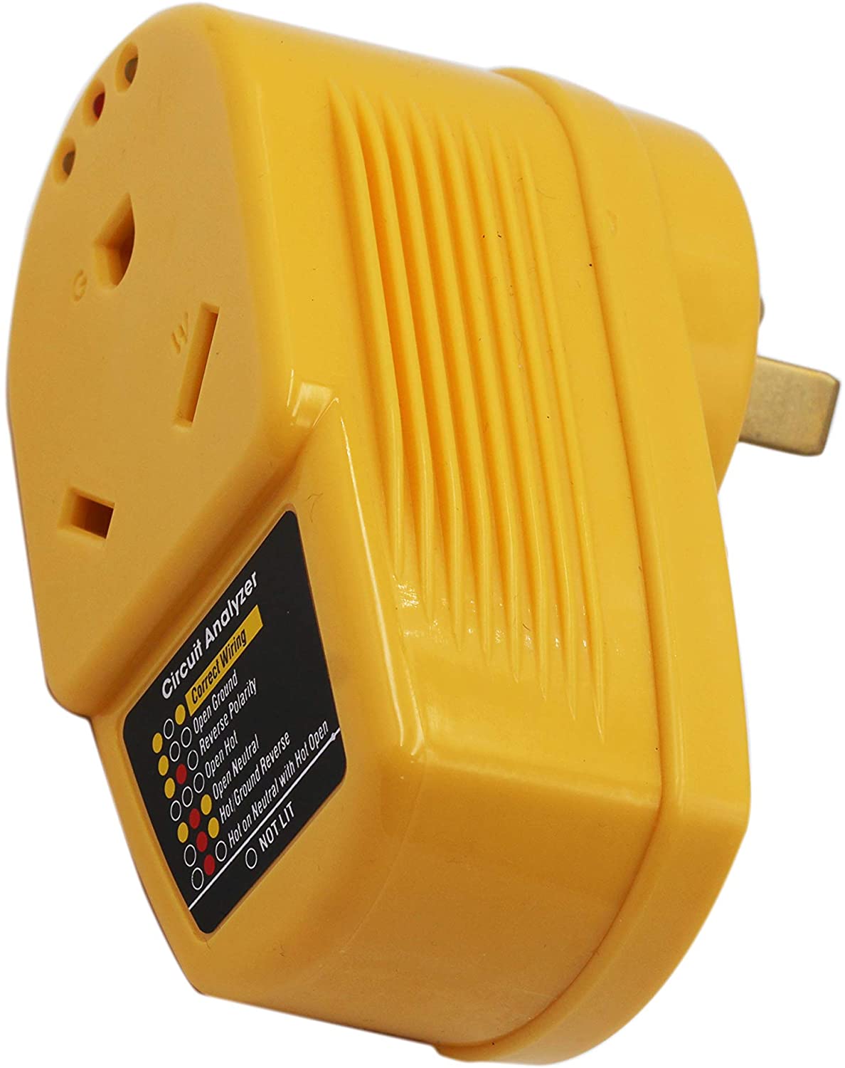 55310 Adapter Circuit Analyzer with Integrated Surge Protection,30 Amp Male to 30 Amp Female Wiring RV Trailer,with Indicator Lights