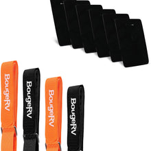 BougeRV 4 PCs 30'' Bike Rack Straps (Orange & Black) + 6 Packs Car Scratch Protector for Trunk Bike Racks (Black)
