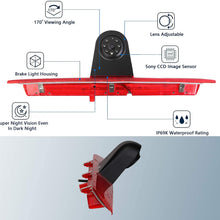Misayaee Car Third Roof Top Mount Brake Lamp Camera Brake Light HD Rear View Backup Parking Camera for Transporter Transit F150/F250/F350 Transit Transporter Truck Vans 2014-2019