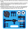 KIMISS 15Pcs/Set A/C Remover Kit,Automotive Alloy Air Conditioner Remover Compressor Clutch Puller Part Tool Kit