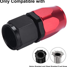 EVIL ENERGY 6AN Straight Swivel Hose End Fitting for Braided Fuel Line Aluminum Black 2PCS