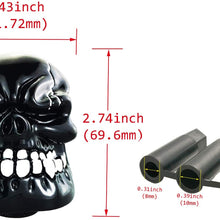 Abfer Shift Knobs Skull Gear Stick Shifter Knob with Big Tooth Shifting Lever Fit Most Automatic Manual Transmission Cars Truck Vehicle (Red)
