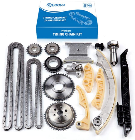 Engine Timing Chain Kit,ECCPP Automotive Replacement Timing Parts without Water Pump Sets for 2008-2015 Chevrolet Malibu Equinox Buick L4 2.0L 2.2L 2.4L