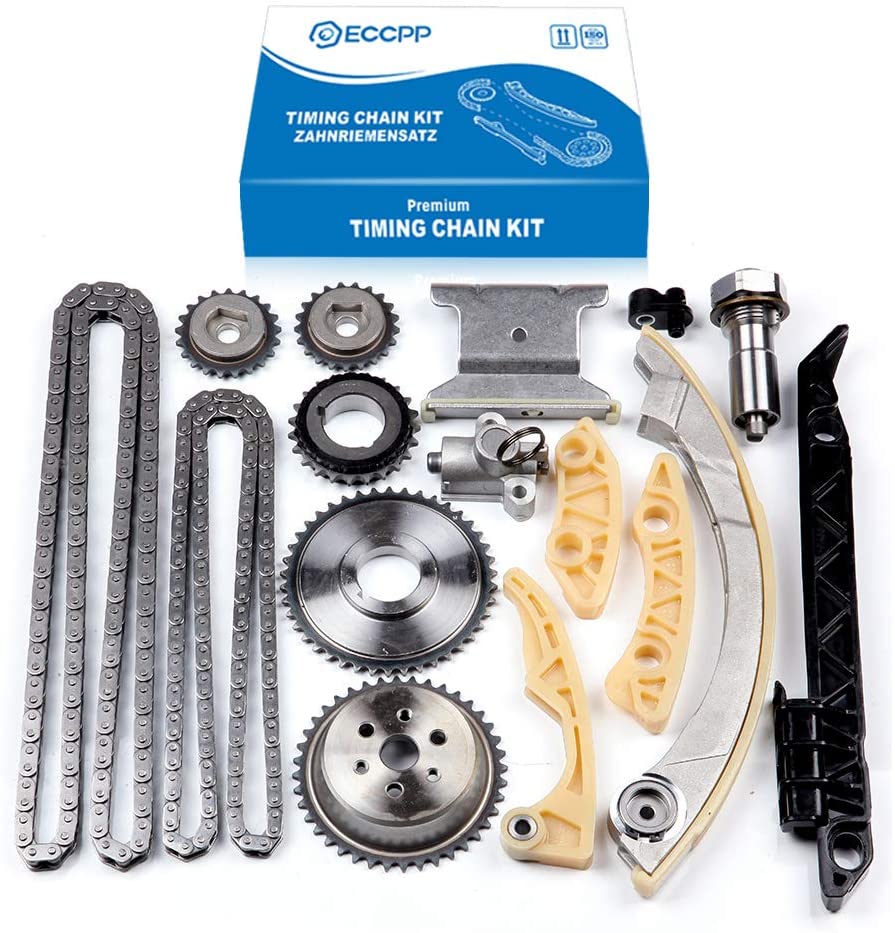 Engine Timing Chain Kit,ECCPP Automotive Replacement Timing Parts without Water Pump Sets for 2008-2015 Chevrolet Malibu Equinox Buick L4 2.0L 2.2L 2.4L